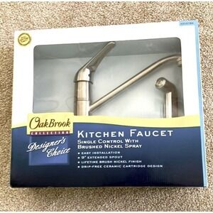 OakBrook Collection Single Control With Brushed Nickel Spray Kitchen Faucet